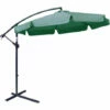 Outsunny 2.7m Garden Cantilever Banana Parasol Sun Shade W/ Crank, Green -Outsunny store 50886430 1