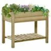 Outsunny Raised Garden Bed W/ Legs And Storage Shelf Elevated Wood Planter Box -Outsunny store 50886439 1