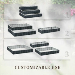 Outsunny 3 Tier Raised Garden Bed, Metal Elevated Planer Box, Easy Assembly -Outsunny store 50886449 4