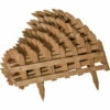 Outsunny Pack Of 12 Wooden Plant Border Fence Garden Fixed Picket Fence Brown -Outsunny store 50886455 1