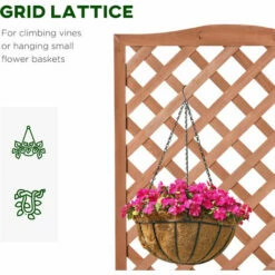 Outsunny Garden Wooden Planter Box With Trellis Flower Raised Bed, 76x36x170cm 6 Outsunny Garden Wooden Planter Box With Trellis Flower Raised Bed, 76x36x170cm -Outsunny store 50886458 5