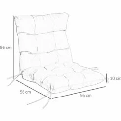 Alternative view of Outsunny Garden Back Chair Cushion Patio Seat Cushion Pad Outdoor & Indoor Use