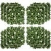Outsunny 12PCS Artificial Boxwood Panel Faux Rhododendron Greenery Backdrop -Outsunny store 50886467 1