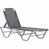 Outsunny Sun Lounger Relaxer Recliner With 5-Position Adjustable Backrest Silver 1 Outsunny Sun Lounger Relaxer Recliner With 5-Position Adjustable Backrest Silver -Outsunny store 50886474 1