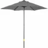 Outsunny 2m Parasol Patio Umbrella, Outdoor Sun Shade With 6 Ribs Dark Grey -Outsunny store 50886482 1