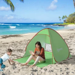 Outsunny 2-3 Person Pop Up Tent Instant Camping Tent Sun Shade Shelter, Green 4 Outsunny 2-3 Person Pop Up Tent Instant Camping Tent Sun Shade Shelter, Green -Outsunny store 50886517 3