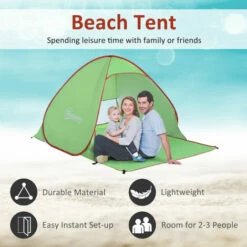 Outsunny 2-3 Person Pop Up Tent Instant Camping Tent Sun Shade Shelter, Green 5 Outsunny 2-3 Person Pop Up Tent Instant Camping Tent Sun Shade Shelter, Green -Outsunny store 50886517 4