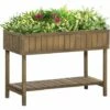 Outsunny Wooden Herb Planter Stand 8 Cubes Bottom Shelf Raised Bed Brown 2 Outsunny Wooden Herb Planter Stand 8 Cubes Bottom Shelf Raised Bed Brown -Outsunny store 50886534 1
