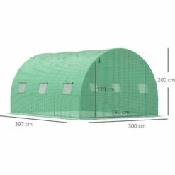 Outsunny Tunnel Greenhouse W/ PE Cover, Outdoor Plant House W/ Door & Window -Outsunny store 50886541 2