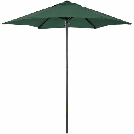 Outsunny 2m Parasol Patio Umbrella, Outdoor Sun Shade with 6 Ribs Green Outsunny 2m Parasol Patio Umbrella, Outdoor Sun Shade With 6 Ribs Green -Outsunny store 50886547 1