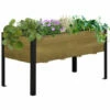 Outsunny Raised Garden Bed Elevated Wooden Planter Box W/ Metal Legs For Garden -Outsunny store 50910760 1