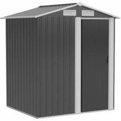 Outsunny 5ft X 4.3ft Outdoor Metal Storage Shed With Sliding Door Sloped Roof