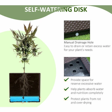 Outsunny 2-Piece Raised Garden Bed Planter Box for Flowers, Vegetables, Herbs Outsunny 2-Piece Raised Garden Bed Planter Box For Flowers, Vegetables, Herbs -Outsunny store 51014506 4