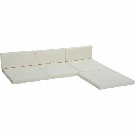 Outsunny 7 Pcs Outdoor Cushion Pads for Rattan Patio Conversation Set, Cream Outsunny 7 Pcs Outdoor Cushion Pads For Rattan Patio Conversation Set, Cream -Outsunny store 51014581 1