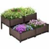 Outsunny Set Of 4 Raised Garden Bed Elevated Planter Box For Flower, Vegetables -Outsunny store 51014615 1