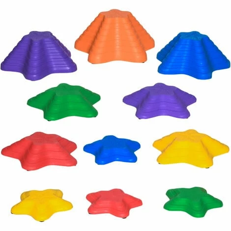 Outsunny 11-Piece Balance Stepping Stones Non-Slip Obstacle Course For Kids 3 Outsunny 11-Piece Balance Stepping Stones Non-Slip Obstacle Course For Kids
