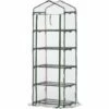 Outsunny Mini Greenhouse Outdoor Flower Stand PVC Cover Portable 69 X 49 X 193cm -Outsunny store 51161141 1