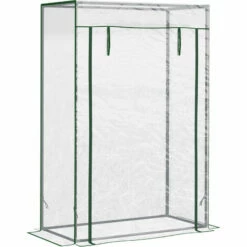 Outsunny 100 X 50 X 150cm Greenhouse W/ Zipper Roll-up Door Outdoor Transparent