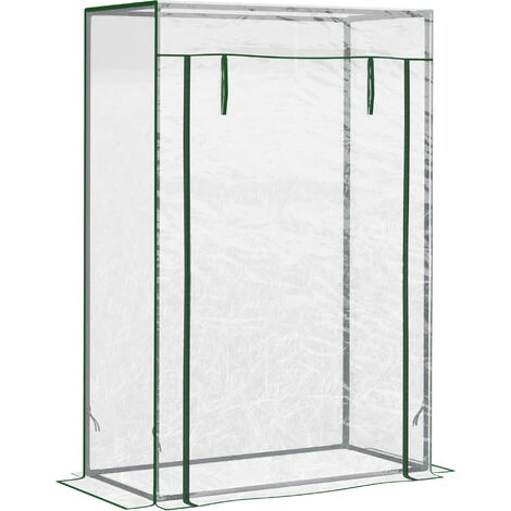 Outsunny 100 X 50 X 150cm Greenhouse W/ Zipper Roll-up Door Outdoor Transparent 3 Outsunny 100 X 50 X 150cm Greenhouse W/ Zipper Roll-up Door Outdoor Transparent