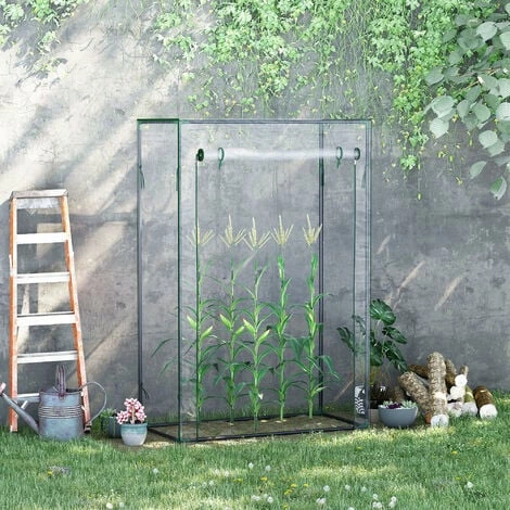 Outsunny 100 X 50 X 150cm Greenhouse W/ Zipper Roll-up Door Outdoor Transparent 5 Outsunny 100 X 50 X 150cm Greenhouse W/ Zipper Roll-up Door Outdoor Transparent - Image 3