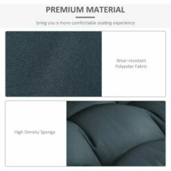 Outsunny 2Pcs Tufted Pallet Cushions Seat Pad Back Cushion Indoor Outdoor -Outsunny store 51221639 5