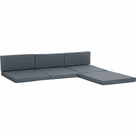 Outsunny 7 Pcs Outdoor Cushion Pads for Rattan Patio Conversation Set, Grey Outsunny 7 Pcs Outdoor Cushion Pads For Rattan Patio Conversation Set, Grey -Outsunny store 51221640 1