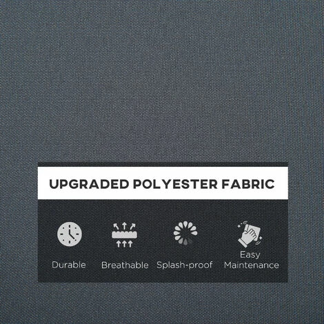 Outsunny 7 Pcs Outdoor Cushion Pads for Rattan Patio Conversation Set, Grey Outsunny 7 Pcs Outdoor Cushion Pads For Rattan Patio Conversation Set, Grey -Outsunny store 51221640 4