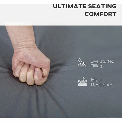 Outsunny 7 Pcs Outdoor Cushion Pads for Rattan Patio Conversation Set, Grey Outsunny 7 Pcs Outdoor Cushion Pads For Rattan Patio Conversation Set, Grey -Outsunny store 51221640 5