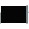 Outsunny 6 X 2m Patio Double Side Awning Folding Privacy Screen Fence Black -Outsunny store 51258941 1