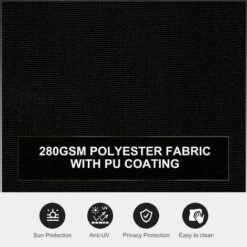 Outsunny 6 X 2m Patio Double Side Awning Folding Privacy Screen Fence Black -Outsunny store 51258941 4