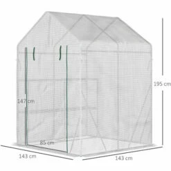 Outsunny Greenhouse For Outdoor, Portable Gardening Plant Grow House W/ Shelf -Outsunny store 51258954 2