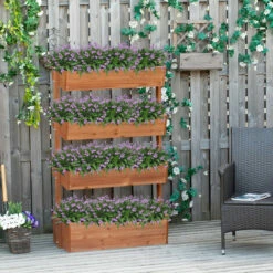 Outsunny Raised Garden Bed Wooden Plant Stand W/ Angle Adjustable Planters 9 Outsunny Raised Garden Bed Wooden Plant Stand W/ Angle Adjustable Planters -Outsunny store 51386014 3