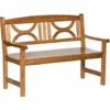 Outsunny 2-Seater Wooden Garden Bench Outdoor Patio Loveseat Natural -Outsunny store 51386026 1