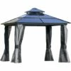 Outsunny 3x3(m) Polycarbonate Hardtop Gazebo W/ Double Roof & Aluminium Frame 2 Outsunny 3x3(m) Polycarbonate Hardtop Gazebo W/ Double Roof & Aluminium Frame -Outsunny store 51386027 1