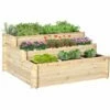 Outsunny 3 Tier Raised Garden Bed Planter Box W/ 9 Grids & Non-woven Fabric -Outsunny store 51386028 1