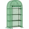 Outsunny 80 X 49 X 160cm Mini Greenhouse Portable Green House With Storage Shelf -Outsunny store 51386031 1