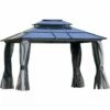 Outsunny 3.6x3(m) Polycarbonate Hardtop Gazebo W/ Double Roof & Aluminium Frame 1 Outsunny 3.6x3(m) Polycarbonate Hardtop Gazebo W/ Double Roof & Aluminium Frame -Outsunny store 51386032 1