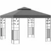 Outsunny 3m X 3m Outdoor Decorative Garden Gazebo Canopy Steel Frame - Grey -Outsunny store 51505589 1