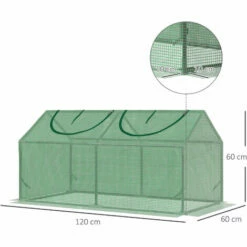 Outsunny Mini Greenhouse Small Plant Grow House W/ PE Cover Windows For Outdoor -Outsunny store 51519833 2