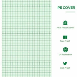 Outsunny Mini Greenhouse Small Plant Grow House W/ PE Cover Windows For Outdoor -Outsunny store 51519833 4