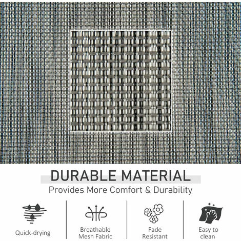 Outsunny Breathable Mesh Rocking Chair Outdoor Recliner w/ Headrest Dark Grey Outsunny Breathable Mesh Rocking Chair Outdoor Recliner W/ Headrest Dark Grey -Outsunny store 51642069 5