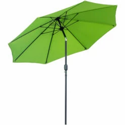 Outsunny 2.7M Patio Umbrella Outdoor Sunshade Canopy W/ Tilt And Crank Green