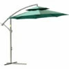 Outsunny 2.7m Cantilever Banana Parasol Outdoor Sun Shade W/ Crank, Green -Outsunny store 52074102 1