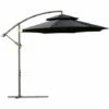 Outsunny 2.7m Cantilever Banana Parasol Outdoor Sun Shade W/ Crank, Black 2 Outsunny 2.7m Cantilever Banana Parasol Outdoor Sun Shade W/ Crank, Black -Outsunny store 52074105 1