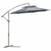 Outsunny 2.7m Cantilever Banana Parasol Outdoor Sun Shade W/ Crank, Dark Grey -Outsunny store 52074106 1