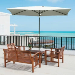 Outsunny 2 X 3(m) Garden Parasol Rectangular Market Umbrella W/ Crank White 9 Outsunny 2 X 3(m) Garden Parasol Rectangular Market Umbrella W/ Crank White -Outsunny store 52523398 3
