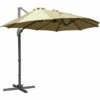 Outsunny 4.5 m Double Garden Parasol Garden Umbrella W/ Crank Handle Khaki -Outsunny store 52523406 1