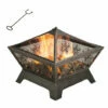 Outsunny Outdoor Fire Pit With Spark Screen Cover Poker For Camping Picnic 1 Outsunny Outdoor Fire Pit With Spark Screen Cover Poker For Camping Picnic -Outsunny store 52666243 1