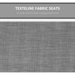 Outsunny 3 Seat Metal Fabric Backyard Balcony Patio Swing Chair W/ Canopy Grey -Outsunny store 52666244 5