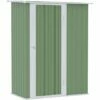 Outsunny Garden Storage Shed With Lockable Door Sloped Roof For Bike Light Green -Outsunny store 52666246 1